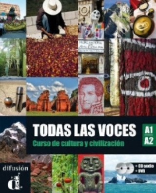 Книга Todas las voces A1/A2, Lehrbuch m. Audio-CD u. DVD César Chamorro