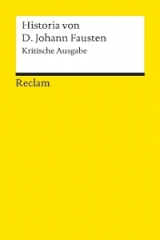 Kniha Historia von D. Johann Fausten, Krit. Ausg. Stephan Füssel