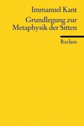 Książka Grundlegung zur Metaphysik der Sitten Immanuel Kant