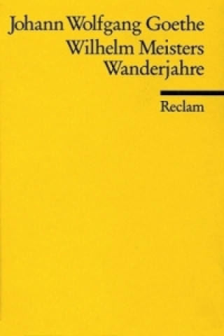 Kniha Wilhelm Meisters Wanderjahre oder Die Entsagenden Johann W. von Goethe