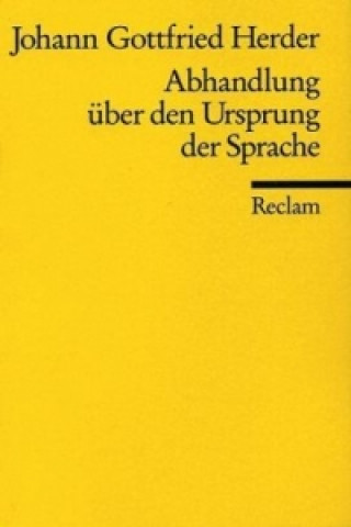Kniha Abhandlung über den Ursprung der Sprache Johann G. Herder