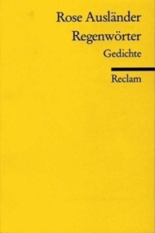 Kniha Regenwörter Rose Ausländer