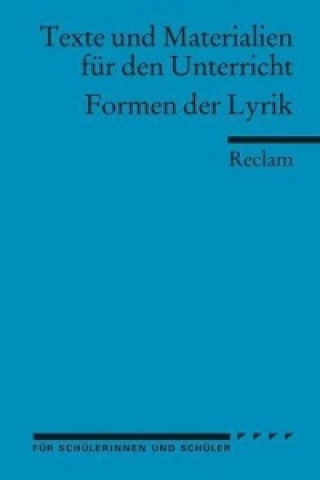 Kniha Formen der Lyrik Peter Bekes