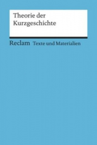 Kniha Theorie der Kurzgeschichte Hans-Christoph Graf von Nayhauss