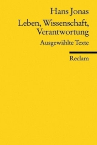 Könyv Leben, Wissenschaft, Verantwortung Hans Jonas