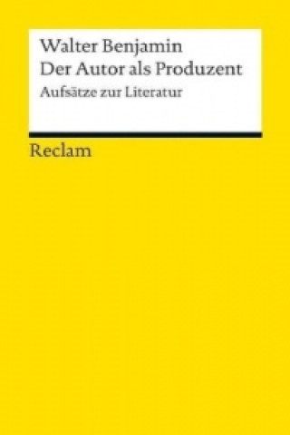 Buch Der Autor als Produzent Walter Benjamin