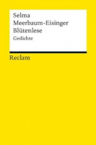 Kniha Blütenlese Selma Meerbaum-Eisinger
