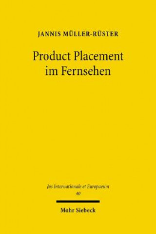 Könyv Product Placement im Fernsehen Jannis Müller-Rüster