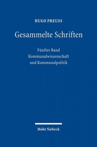 Buch Gesammelte Schriften Hugo Preuß