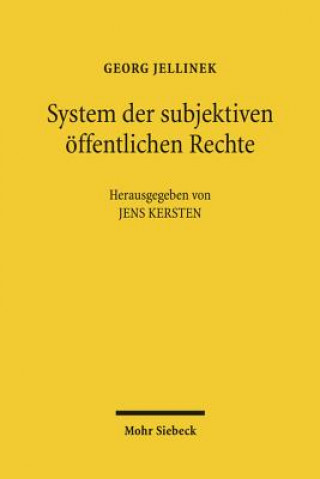 Carte System der subjektiven oeffentlichen Rechte Georg Jellinek