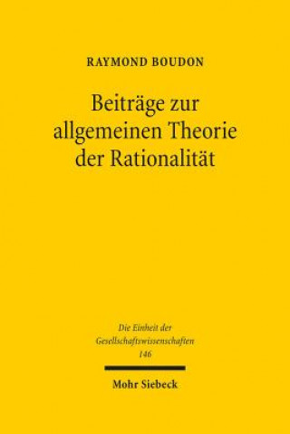Carte Beitrage zur allgemeinen Theorie der Rationalitat Raymond Boudon