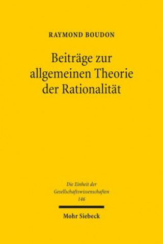 Book Beitrage zur allgemeinen Theorie der Rationalitat Raymond Boudon