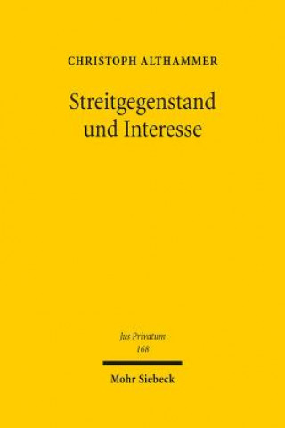 Βιβλίο Streitgegenstand und Interesse Christoph Althammer