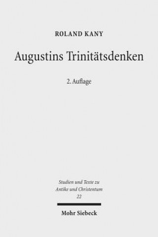 Livre Augustins Trinitatsdenken Roland Kany