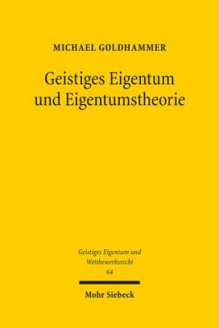 Kniha Geistiges Eigentum und Eigentumstheorie Michael Goldhammer