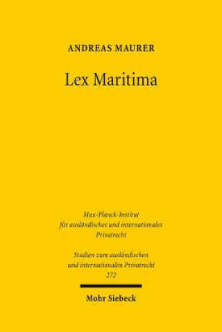 Knjiga Lex Maritima Andreas Maurer