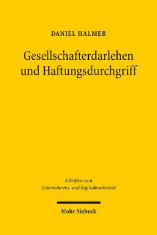 Könyv Gesellschafterdarlehen und Haftungsdurchgriff Daniel P. Halmer