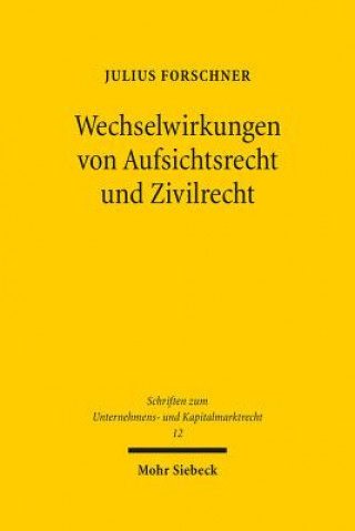 Carte Wechselwirkungen von Aufsichtsrecht und Zivilrecht Julius Forschner