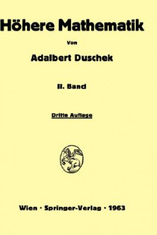 Kniha Vorlesung über höhere Mathematik. Bd.2 Adalbert Duschek