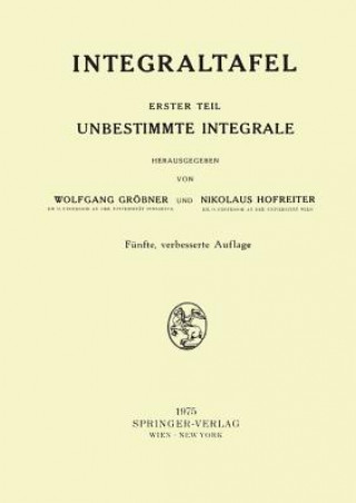 Книга Integraltafel Wolfgang Gröbner