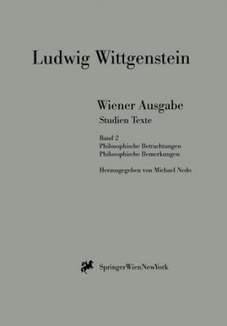Carte Wiener Ausgabe Studien Texte Ludwig Wittgenstein