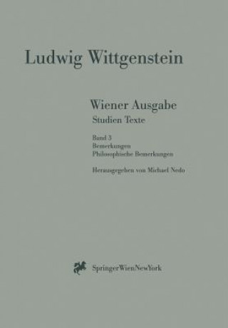Carte Wiener Ausgabe Studien Texte Ludwig Wittgenstein