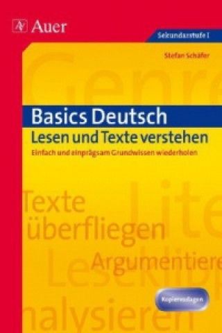 Könyv Basics Deutsch, Lesen und Texte verstehen Stefan Schäfer
