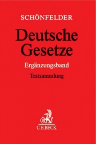 Carte Deutsche Gesetze Ergänzungsband Heinrich Schönfelder