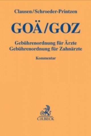 Könyv GOÄ / GOZ, Kommentar Tilman Clausen