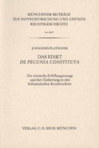 Книга Das Edikt De pecunia constituta Johannes Platschek