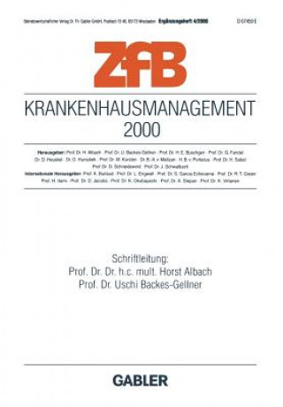 Kniha Krankenhausmanagement 2000 Uschi Backes-Gellner