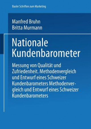 Książka Nationale Kundenbarometer Manfred Bruhn