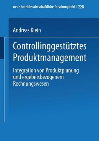 Książka Controllinggest tztes Produktmanagement Andreas Klein