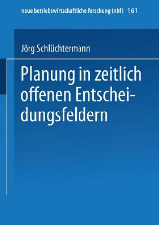 Kniha Planung in Zeitlich Offenen Entscheidungsfeldern Jörg Schlüchtermann