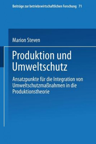 Book Produktion Und Umweltschutz Marion Steven