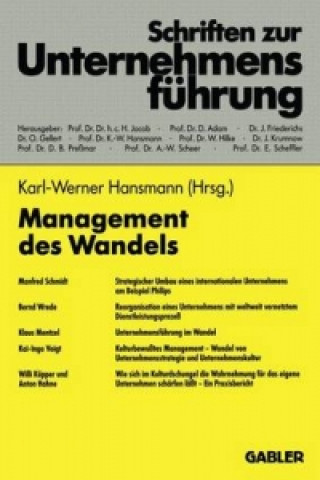 Kniha Management des Wandels Karl-Werner Hansmann