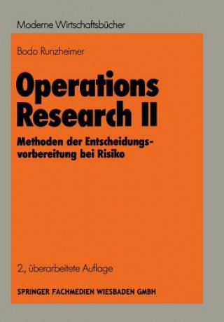 Könyv Operations Research II Bodo Runzheimer
