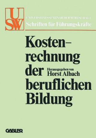 Carte Kostenrechnung Der Beruflichen Bildung Horst Albach