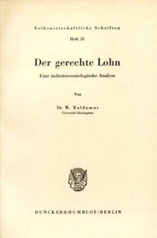Carte Der gerechte Lohn. Wilhelm Baldamus