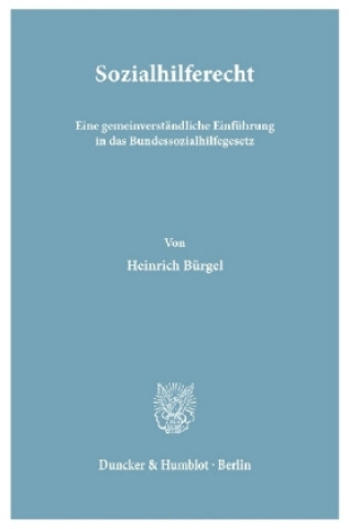 Kniha Sozialhilferecht. Heinrich Bürgel