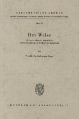 Книга Der Weise. Carl August Emge