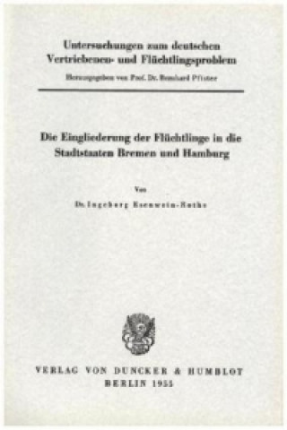 Kniha Untersuchungen zum deutschen Vertriebenen- und Flüchtlingsproblem. Bernhard Pfister