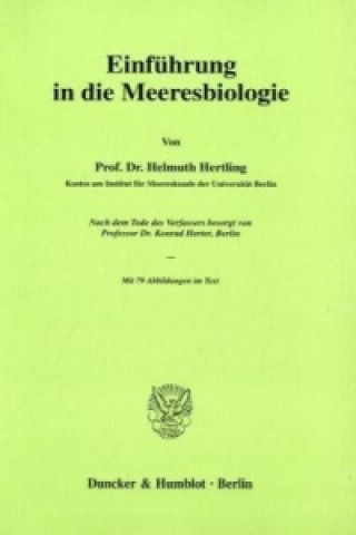 Kniha Einführung in die Meeresbiologie. Helmuth Hertling