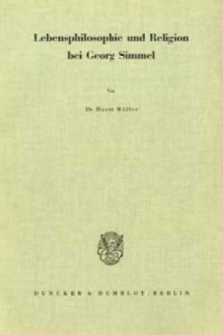 Libro Lebensphilosophie und Religion bei Georg Simmel. Horst Müller