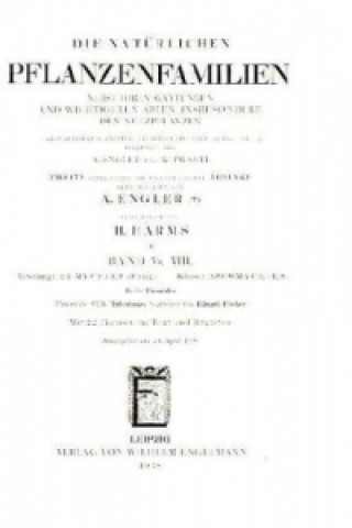 Kniha Die natürlichen Pflanzenfamilien nebst ihren Gattungen und wichtigeren Arten, insbesondere den Nutzpflanzen.. Bd.5b/8 Adolf Engler