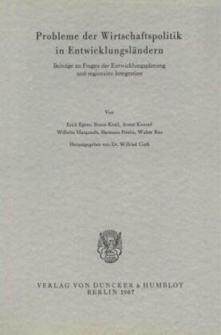 Buch Probleme der Wirtschaftspolitik in Entwicklungsländern. Wilfried Guth