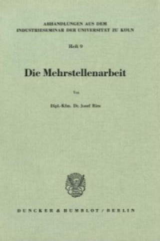 Книга Die Mehrstellenarbeit. Josef Ries