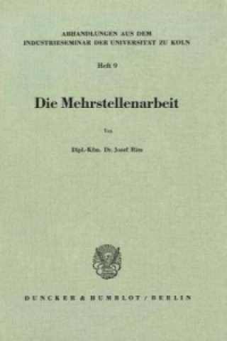 Carte Die Mehrstellenarbeit. Josef Ries