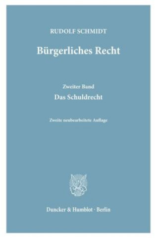 Kniha Bürgerliches Recht. Rudolf Schmidt