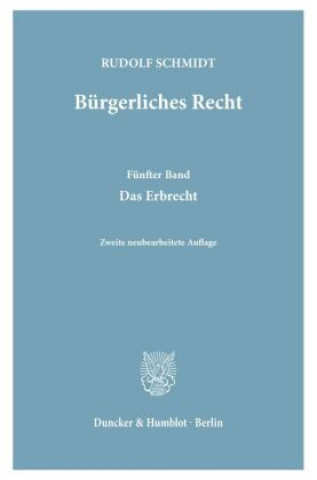 Kniha Bürgerliches Recht. Rudolf Schmidt